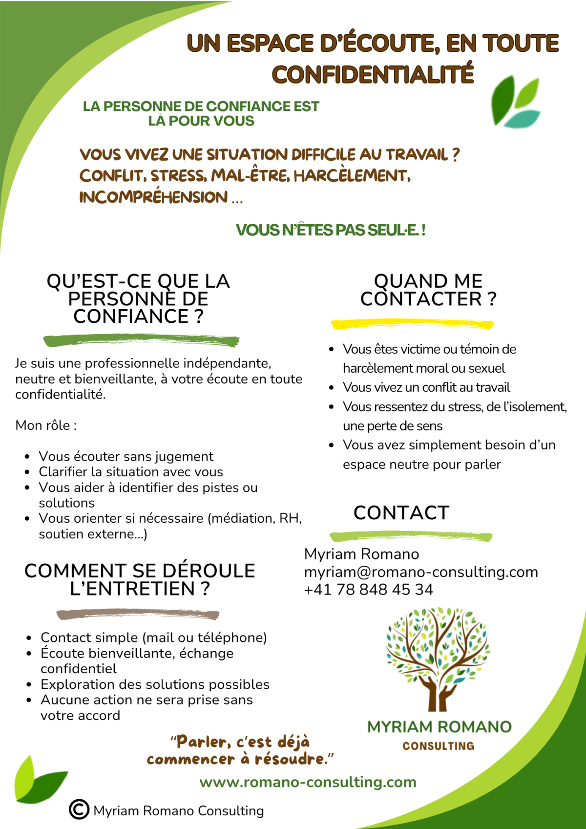 Personne de confiance ? c'est quoi son rôle ? Avant tout de l'écoute, du soutien et de l'orientation pour prévenir, protéger et réparer la souffrance professionnelle.